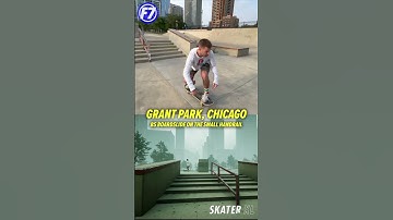 #GrantPark , Chicago - Backside Boardslide The Small Handrail - Side By Side #SkaterXL 🛹🔥 #Skate