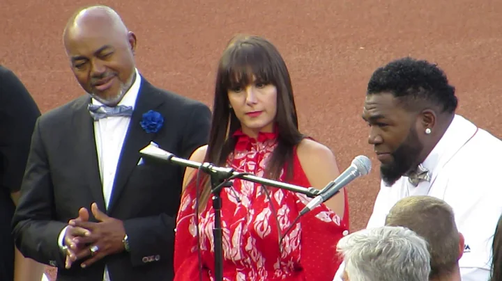 David Ortiz speech at his jersey retirment ceremon...