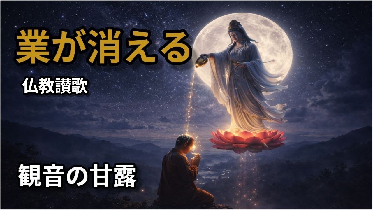 【観音様】千年の業も溶かす慈悲の甘露水｜観世音菩薩普門品｜全ての苦しみを救う仏教讃歌