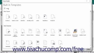 Publisher 2016 Tutorial Changing the Publication Template Training