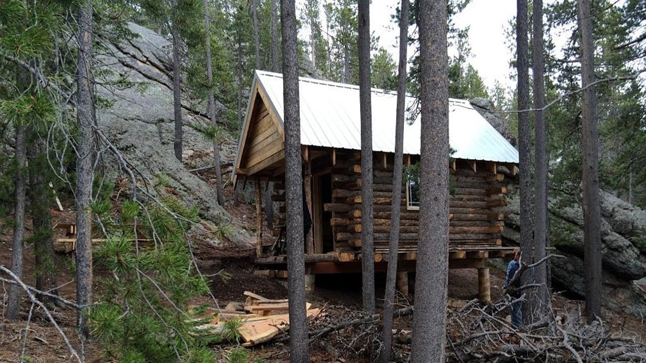 diy: building off grid 10x12 hunting log cabin - youtube