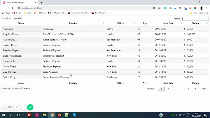 DataTables Js Enable Disable Sorting