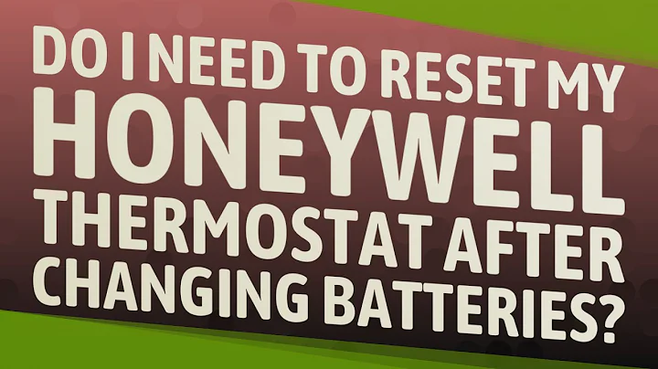 Do I need to reset my Honeywell thermostat after changing batteries?