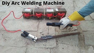 Diy Arc Welding Machine  _ homemade 200 Amp Arc Welder 4pcs using Microwave Transformers