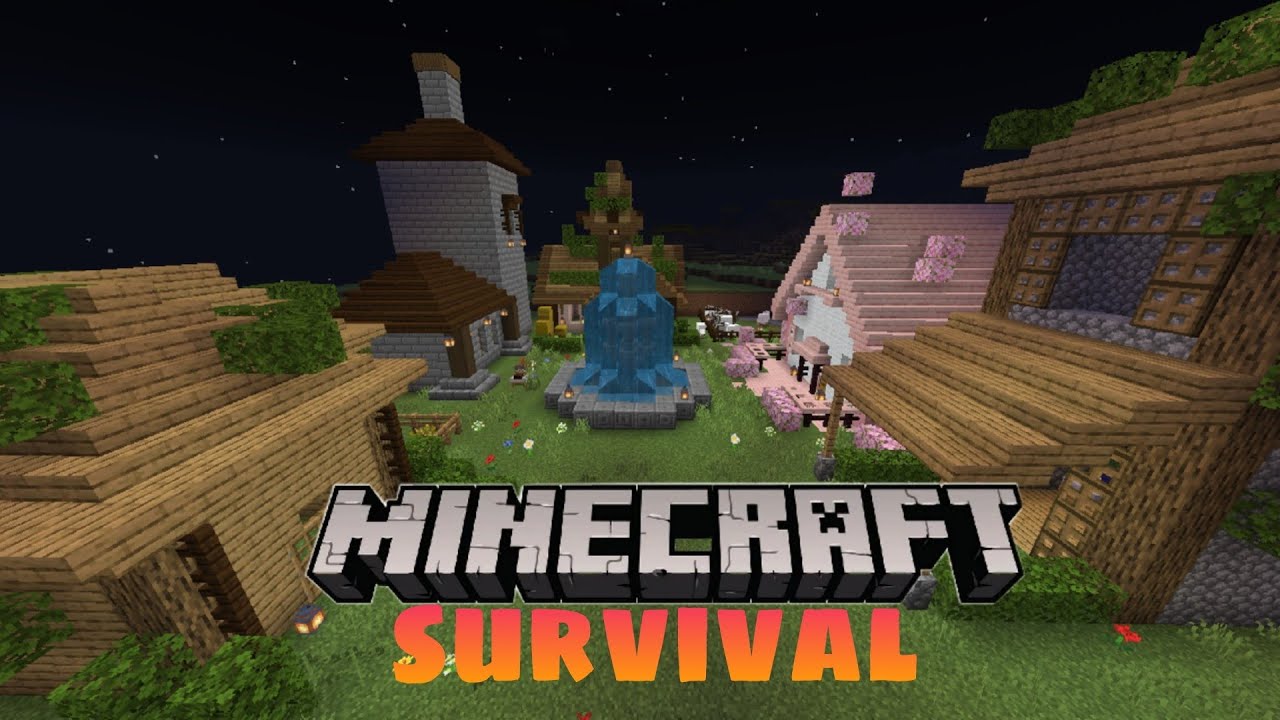 I made a Village in Minecraft Survival pocket edition - YouTube