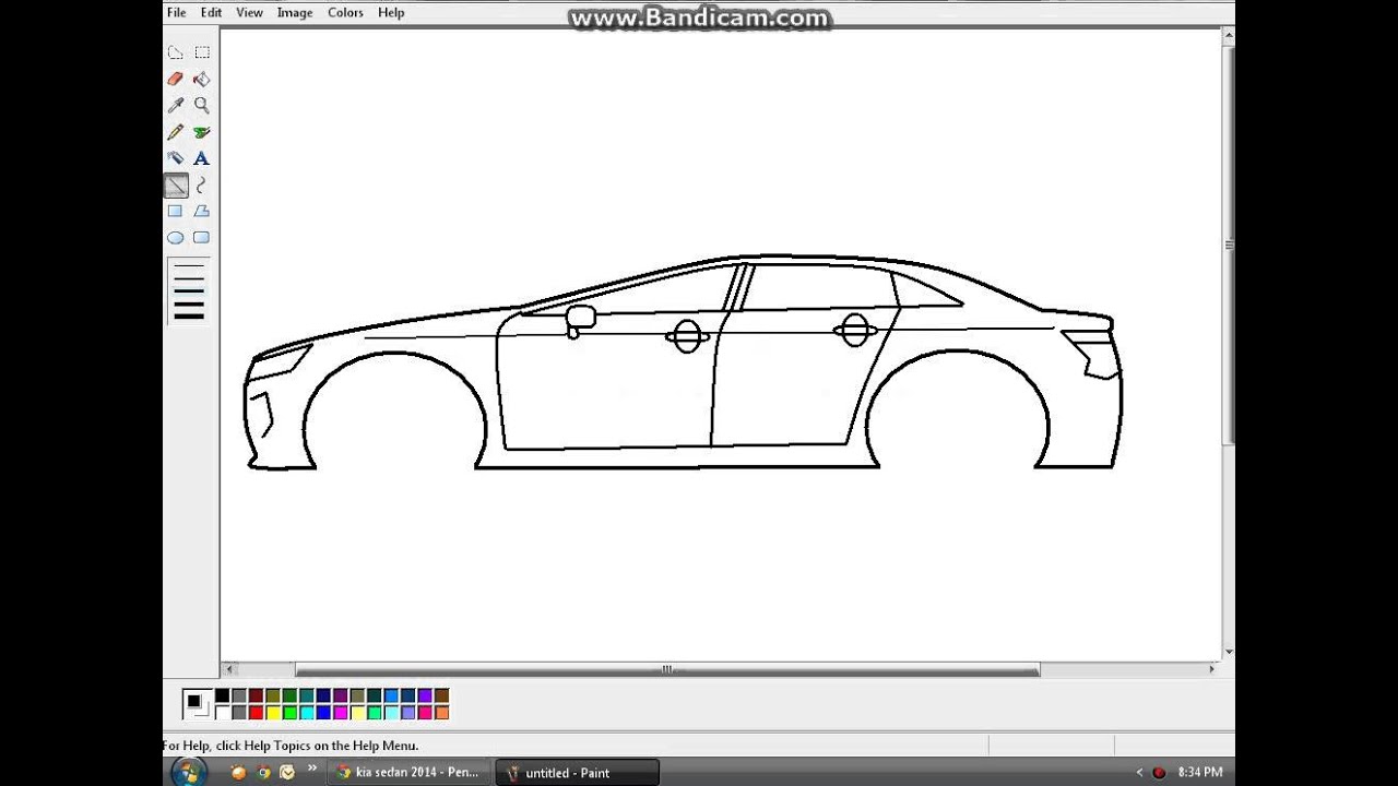  Desain  mobil  dengan aplikasi paint YouTube