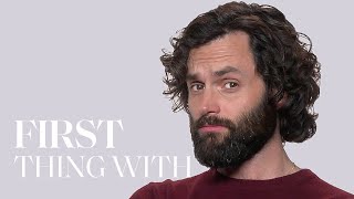 'YOU' Isn't The First Time Penn Badgley Played A Stalker | First Thing With | ELLE