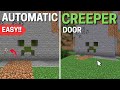 How to build an Automatic Creeper Door in Minecraft | Tutorial