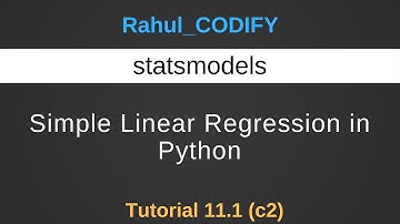 Simple Linear Regression in Python [Python Data Science Tutorial 11.1 (c2)]