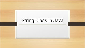 String Class in Java