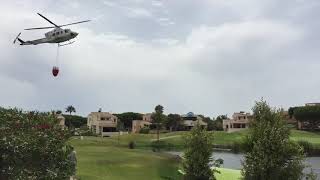 Incendio entre el pinar del Novo y Roche