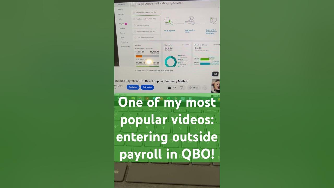 Entering outside payroll in qbo youtube