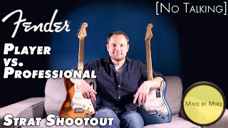 Fender Player Series Strat vs. Fender American Professional Strat [No Talking]