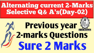 Alternating current 2-marks selective Q&A