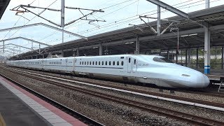 【4K】JR山陽新幹線　さくらN700系新幹線(8両編成)　福山駅発車