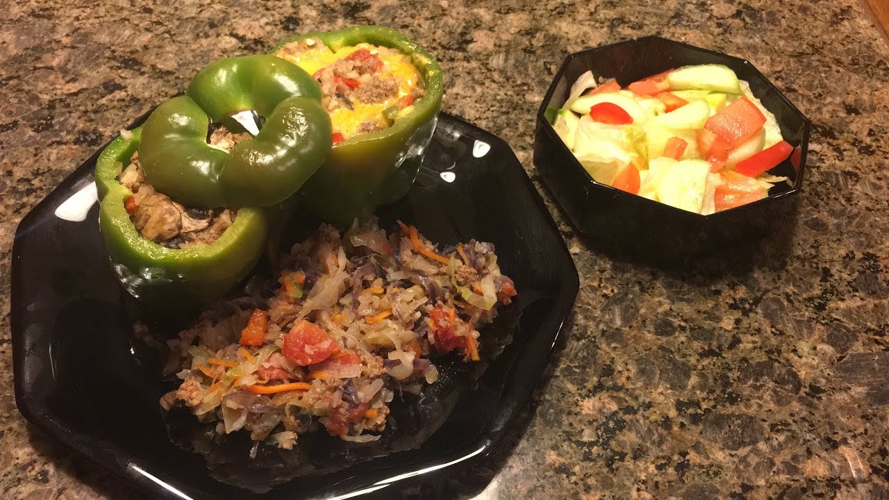 How to Make Stuffed Green Bell Peppers Keto & Diabetic Friendly YouTube
