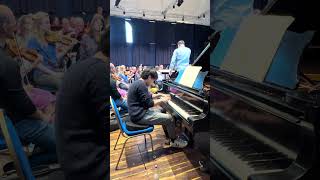 Rehearsals are in full swing with Bruce Liu! 🎹✨ #Ravel #Piano #ClassicalMusic #LiveMusic #Orchestra