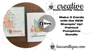 Create two cards with the Stampin' Up! Painted Pumpkins Bundle