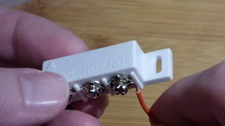 My first time wiring up magnetic switch and test circuit after snipping and stripping wire