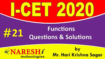 Icet 2020 Exam Syllabus - Functions Questions & Solutions | TS ICET & AP ICET Exam - #21