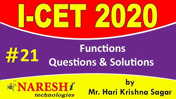 Icet 2020 Exam Syllabus - Functions Questions & Solutions | TS ICET & AP ICET Exam - #21