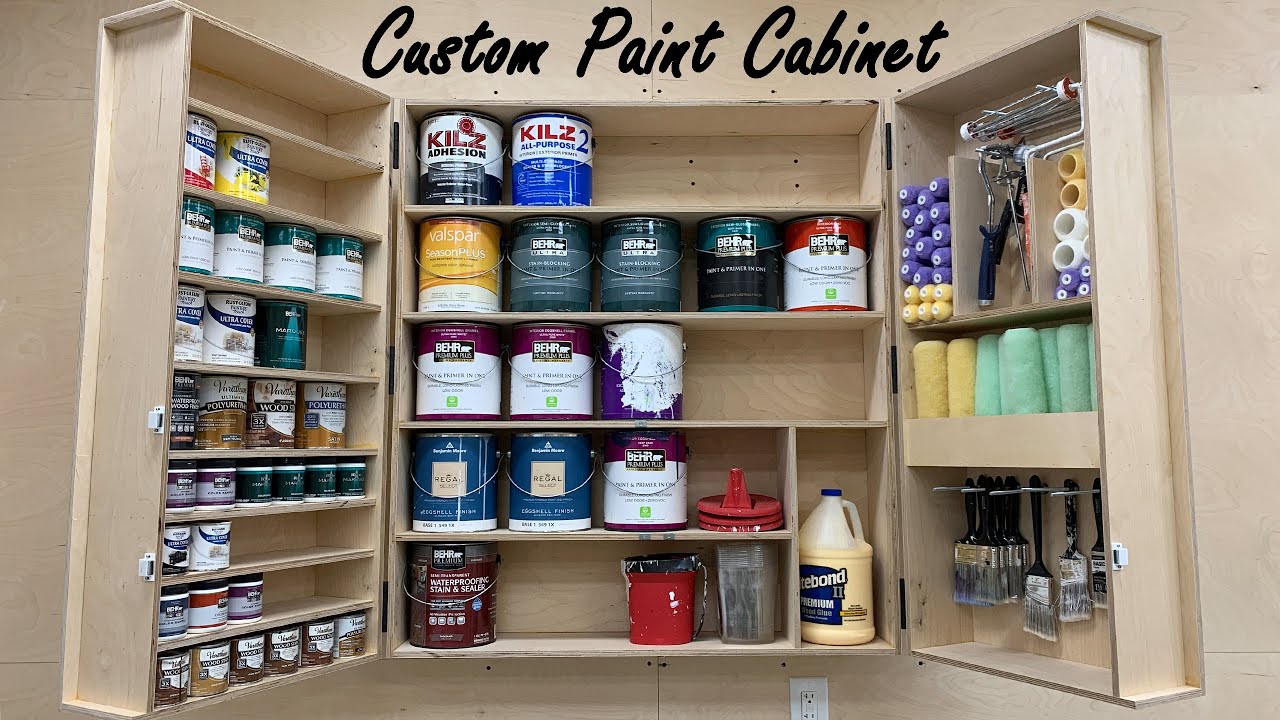 DIY Hardware and Spray Paint Organizer Cabinet