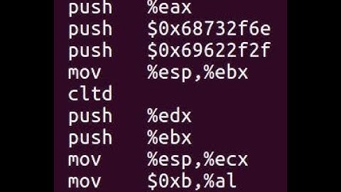 execve shellcode in assembly