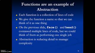 Functions, Algorithms and Abstractions