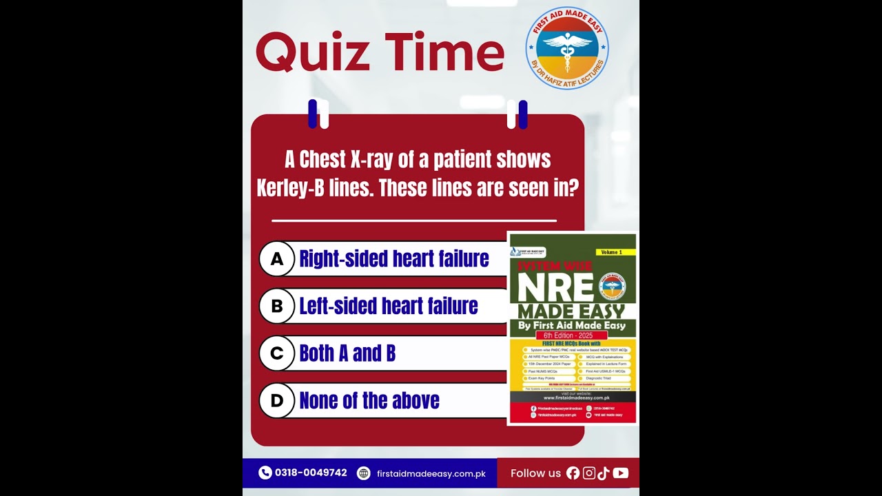Tell your answer in comment section | First Aid Made Easy Platform | Dr Hafiz Atif #nre2025 #pmdc
