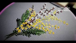 Flower embroidery : Spring bouquet | Цветочная вышивка:Весенний букет