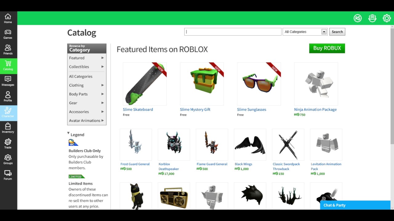 Avatar Roblox Free Items