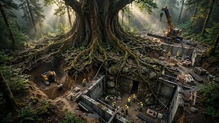 I Built a Hidden Bunker Under Tree Roots🌳 Secret Underground Base