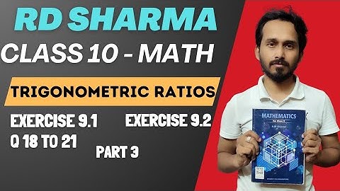 LIVE🔴 Trigonometric Ratios Part 3 | RD Sharma Class 10 | Exercise 9.2 |specific Angles Full Solution