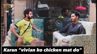 Bb18 Livefeed Karan Dont Give Chicken To Vivian & Bagga