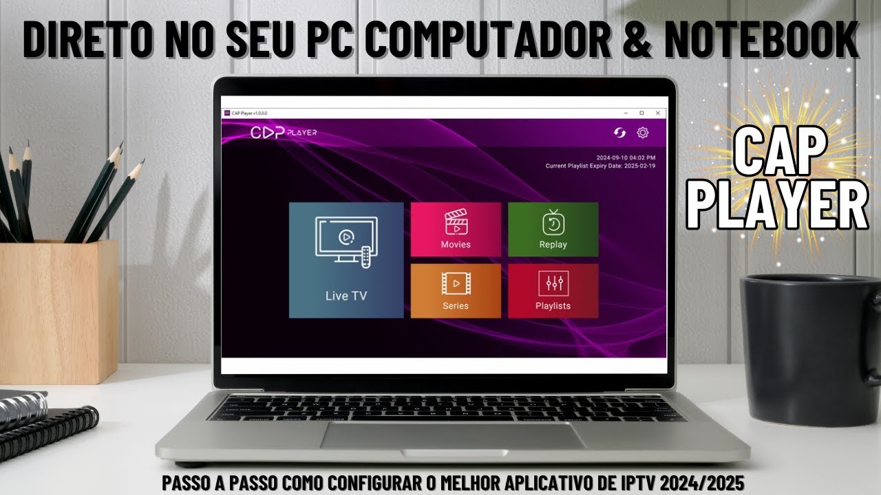🔶️ Cap Player O melhor Aplicativo de iptv agora para computador pc e notebook