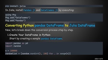 How to Convert a Python pandas DataFrame to a Julia DataFrame Using PyJulia