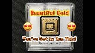 Beautiful 5 Gram Geiger Edelmetalle Gold Bar...Pure Gold Bullion, Wow 