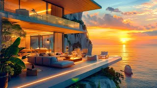 Seaside Smooth Jazz - Soft Jazz Music with Luxury Villa - Calm Jazz Music and Relaxing Seaside Tunes