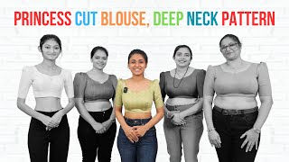 Princess Cut Deep Neck Blouse Cutting Tutorial | Detailed Guide By Priya MG screenshot 3