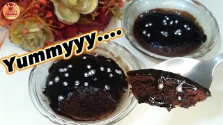 how to make chocolate cake without oven and eggs in katori by Arooj&#39;s Kitchen 
