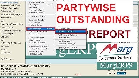 PARTYWISE OUTSTANDING REPORT | MARG Accounting for beginners | Accounting Basics |