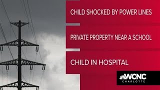 Child recovering after shocked by downed power lines