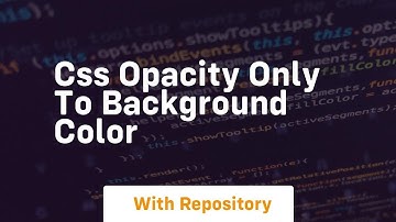 css opacity only to background color