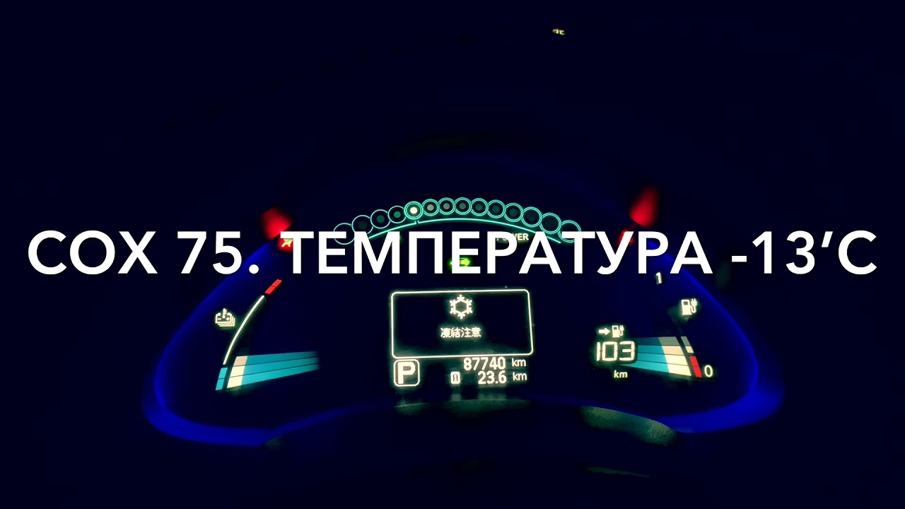 Nissan Leaf 2014 год. Запас хода, -13’С. Выпуск 2