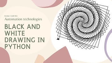 004 Black and White Drawing Pattern  Python Turtle   Circle Spirograph Tutorial