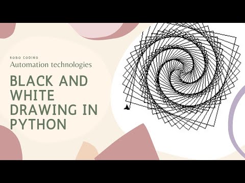 004 Black and White Drawing Pattern  Python Turtle   Circle Spirograph Tutorial