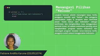 Langkah-langkah Membuat Kalkulator Sederhana dalam Python | Kelompok 5 Pemrograman | FKP UNUD