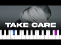 Drake (ft Rihanna) - Take Care  (piano tutorial)