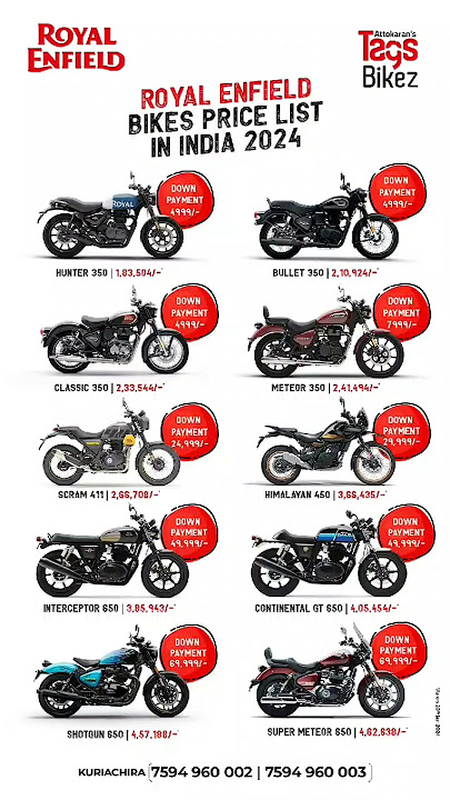 Royalenfield 2024 Price List #automobile #tagsbikez #royalenfield #classic #royalenfieldhimalayan