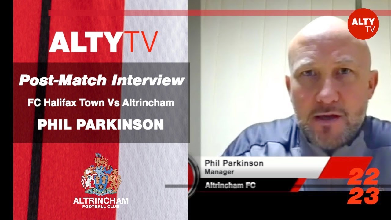 ALTRINCHAM Vs SOUTHEND UTD - Phil Parkinson - Post Match Interview -  11/11/2023 